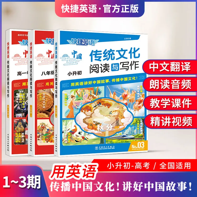 快捷英语【传统文化阅读与写作】1-3期小升初-高考阅读理解作文训练