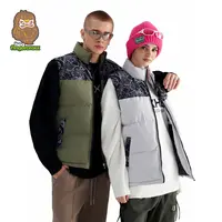 HEAx i.t fingercroxx联名款拼接撞色棉服马甲秋冬保暖夹克外套