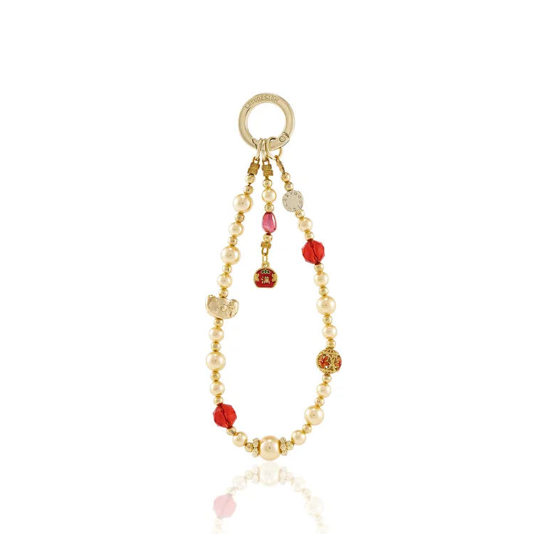 LEEUDESIGN新款【福运满盈】马年手机链旺财运聚财手机绳防丢手腕款