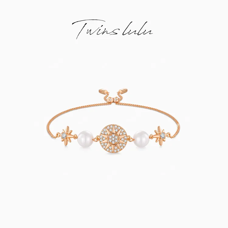 TWINS LULU 出游秋上新 轻奢百搭多芒星珠珠手链首饰女款TSS7776
