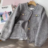 女士时尚潮流小香风款羽绒服外套F940