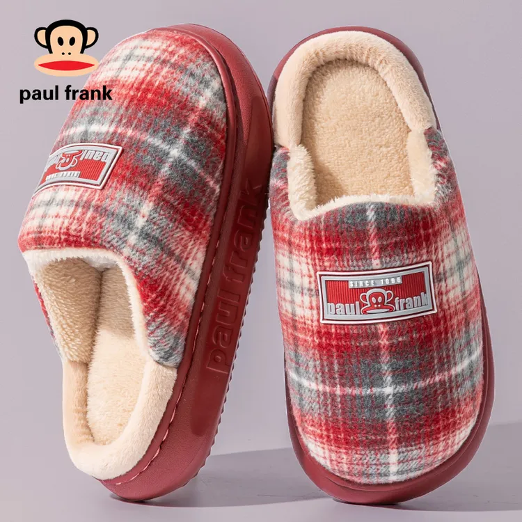 大嘴猴棉拖鞋防滑厚底踩屎感耐磨毛绒保暖外穿厚底棉拖鞋