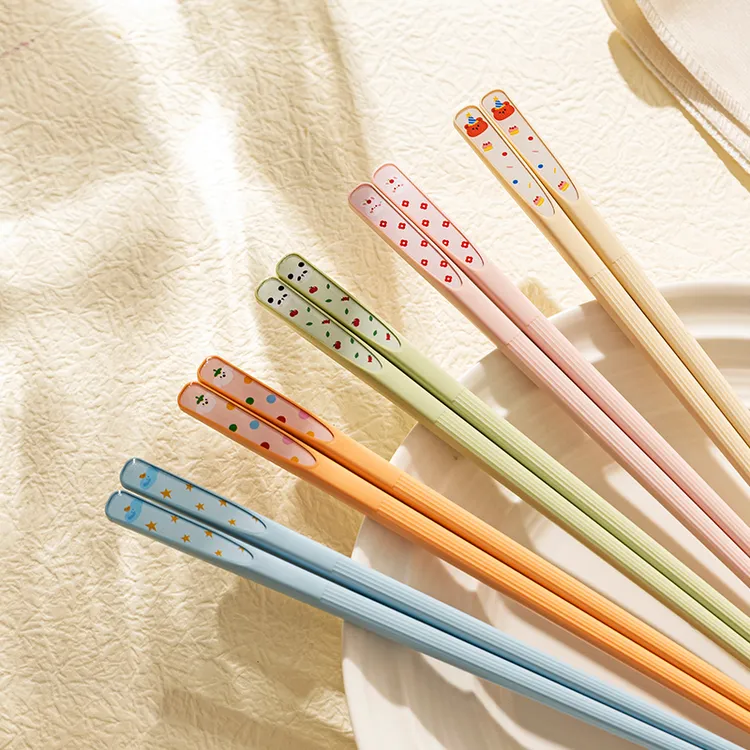 【摩登主妇】动物派对筷子家用高档抗菌防霉分人家庭专人专用合金筷