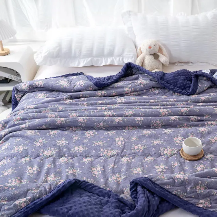 【破价福利】柔软亲肤木棉皱皱纱春秋冬加绒安抚豆豆被