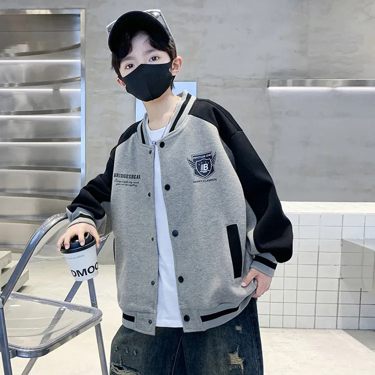 儿童装男童秋装外套2025新款时髦洋气棒球服中大童秋季上衣男孩帅