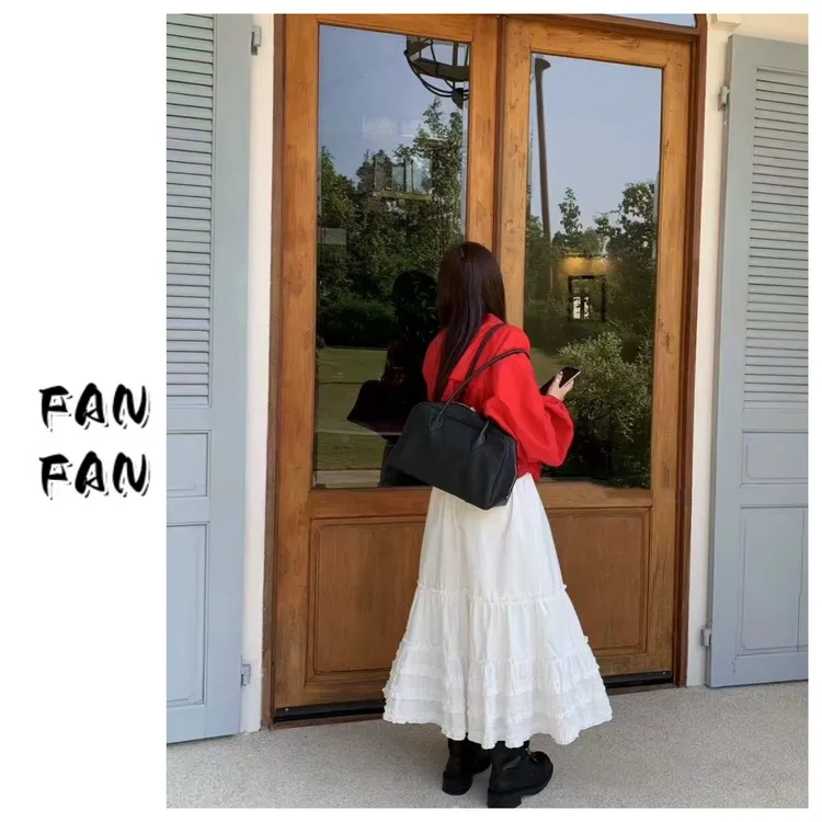FANFAN 【红色下摆抽绳】设计款宽松外套