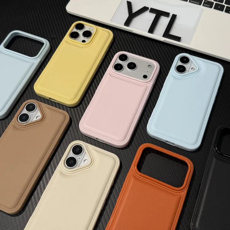 雅天立秋冬鼓包荔枝纹适用苹果16/17promax手机壳iPhone15/13套14