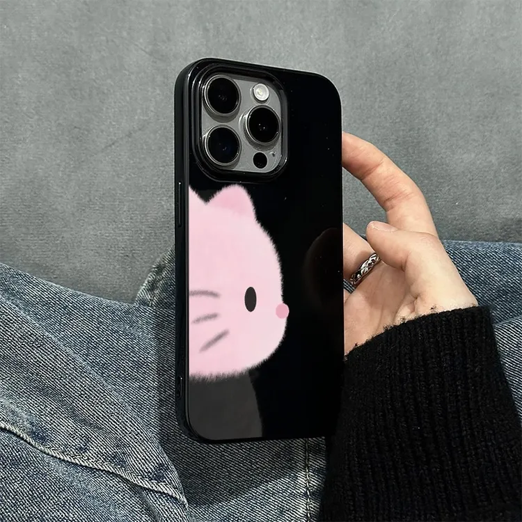 侧脸凯蒂适用iphone16promax手机壳苹果14卡通13新款15可爱12防摔
