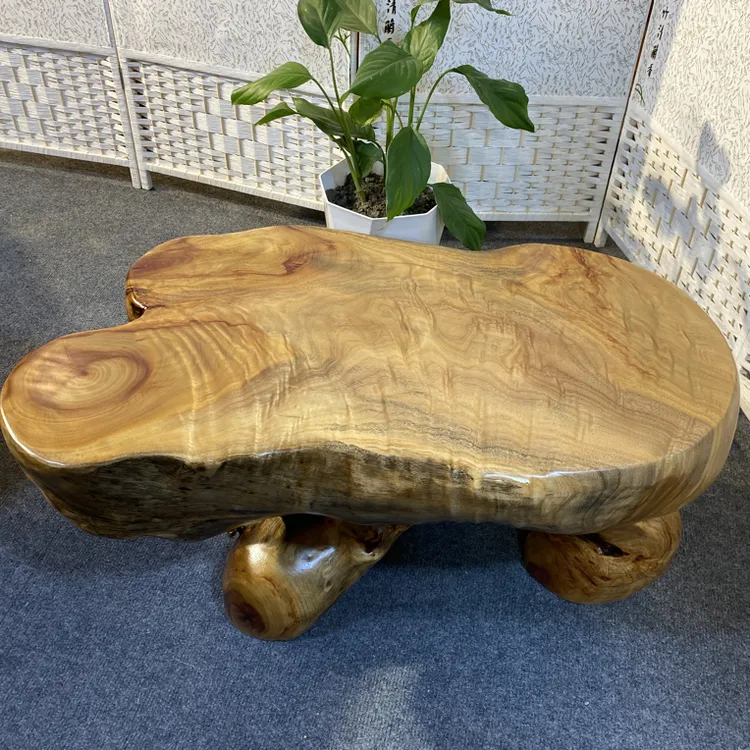 香樟木根雕平桌茶几凳子底座长宽高76-42-36