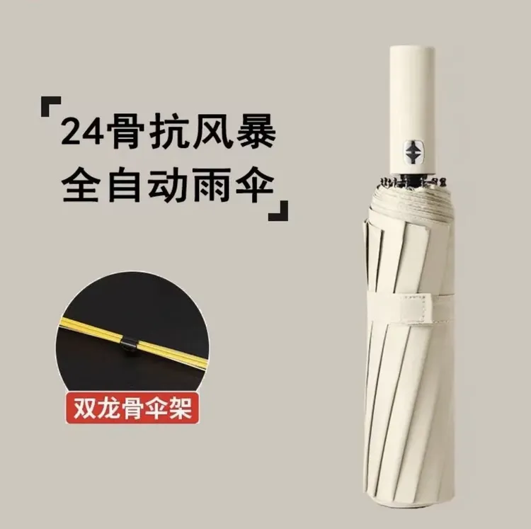 黑胶防紫外线防晒加大加固遮阳防风成人自动收缩雨伞大型