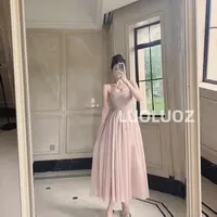【现货】LUOLUOZ【盛夏花园】法式气质吊带设计感收腰连衣裙JF087