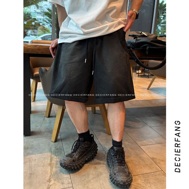 【25夏极简主义】水洗纯棉休闲五分裤宽松百搭短裤