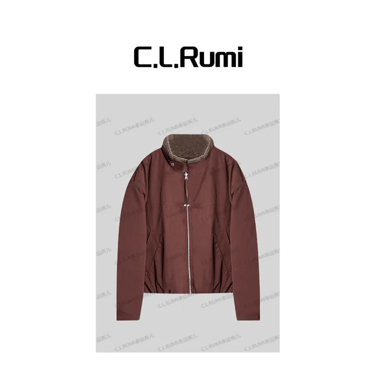 【Rumi精品】牧野心行 25秋冬翻领保暖休闲 加绒加厚棉服外套7143wt