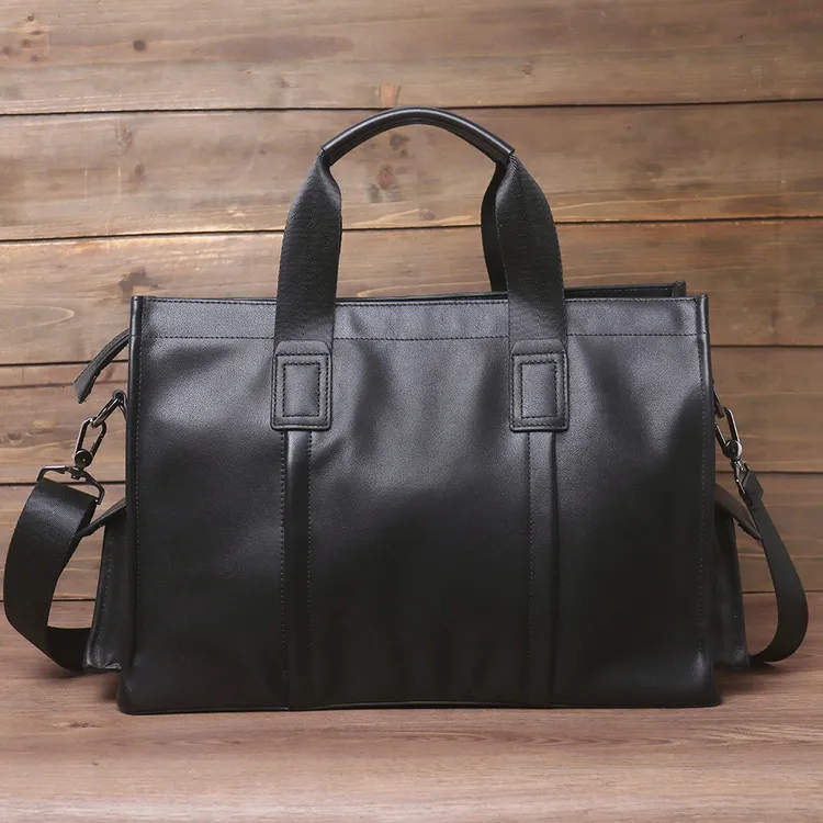 麦特斯电脑包男士商务公文包真皮单肩斜挎包潮流简约休闲男包