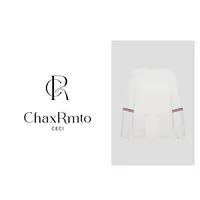 ChaxRmto斯斯25秋冬简约百搭拼接织带长袖打底T恤SD1A2236