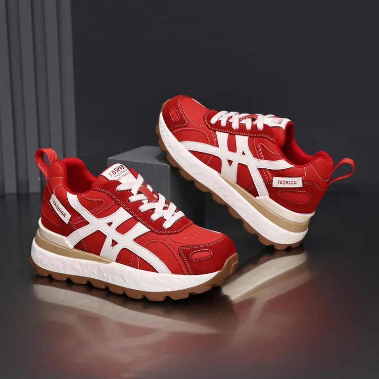 爆款增高中口厚底耐磨时尚休闲鞋步鞋时尚潮鞋潮流增高休闲运动鞋