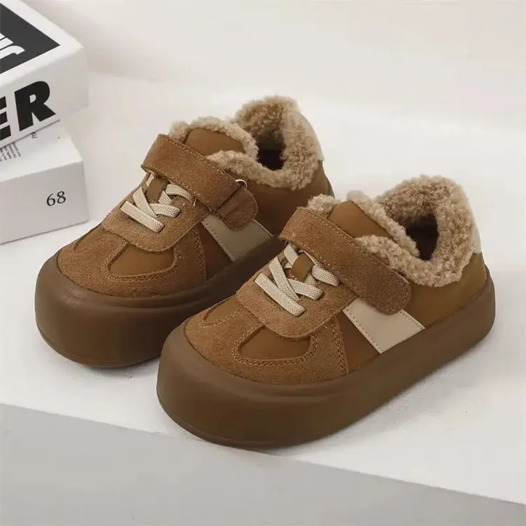 小黄鸭儿童棉鞋2025冬季新款男童加厚加绒保暖鞋女童宝宝二棉鞋潮