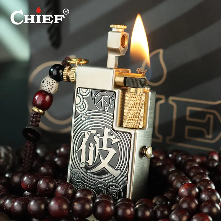 CHIEF小钢炮升级设计款破戒抬臂煤油打火机双油仓待机油仓