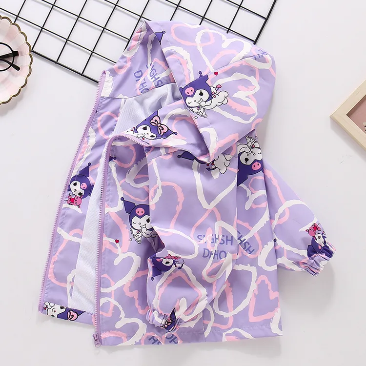 女童外套儿童冲锋衣薄款防风衣2025年春装春秋洋气中大童女孩上衣