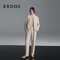 【善系列】ERDOS 女士纯绒阔腿锥裤25年早秋新品无染色羊绒休闲裤
