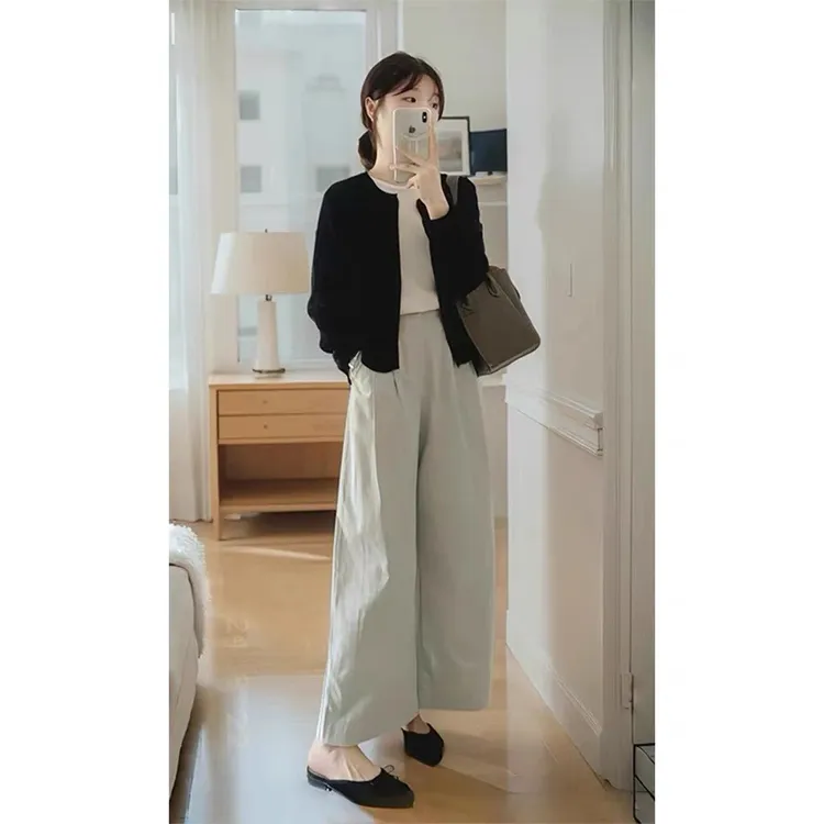 入秋搭配一整套ootd穿搭秋装女2025年新款时尚套装初秋韩系两件套