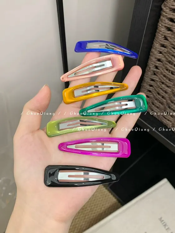 【简约韩系】彩色掰掰夹2025新款少女风千金风发夹碎发夹碎发刘海夹