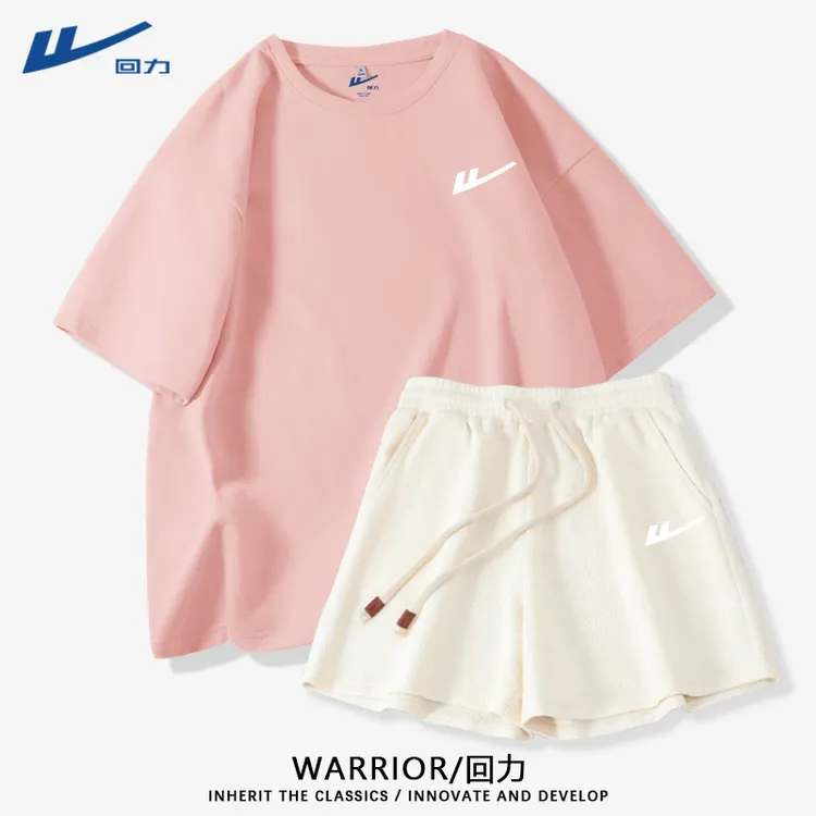 回力网红洋气夏季套装女款爆款2025新款高级感穿搭短袖短裤一整套