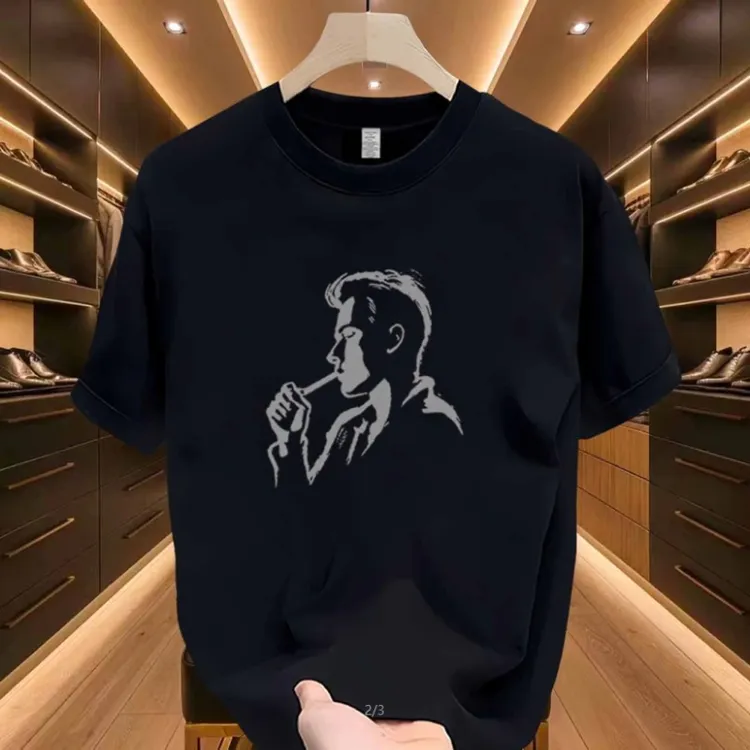 痞帅潮流纯棉短袖t恤男美式高街个性复古港风百搭宽松圆领上衣ins