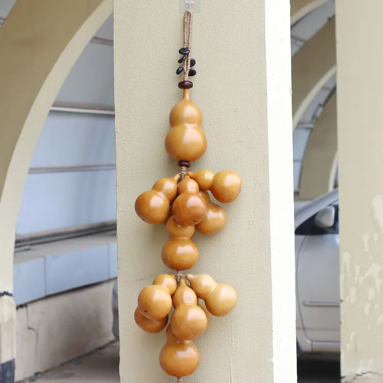 古风墙饰麻绳编葫芦串天然葫芦墙面挂件民宿餐厅客厅阳台复古装饰