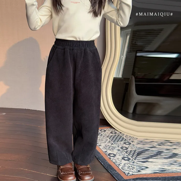 「UNO AUTUNNO」【通搭裤】灯芯绒男女中大童冬季宽松加绒裤GD2794