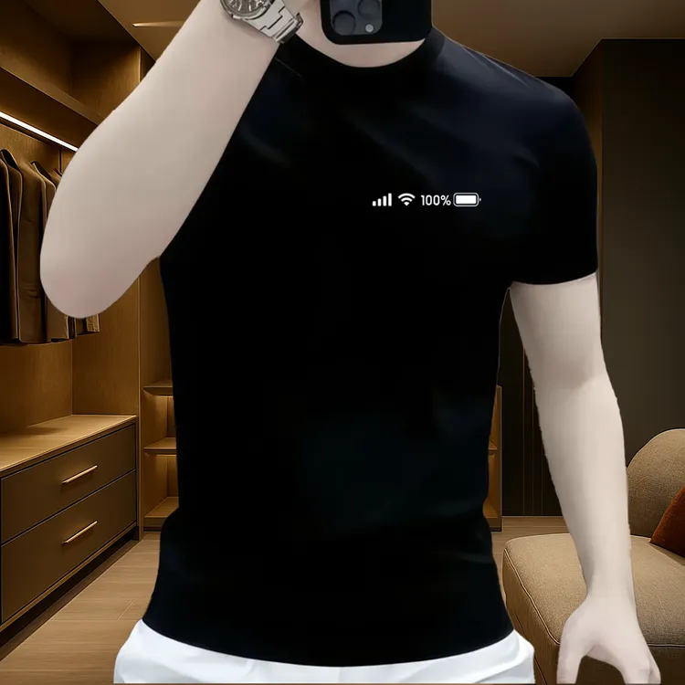 简约纯棉短袖t恤男士夏季2025新款男生衣服潮牌潮流T恤男款上衣