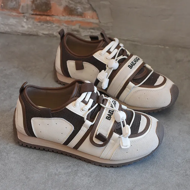 shougu/首谷超火软底复古透气德训鞋女2025新款时尚运动阿甘鞋潮