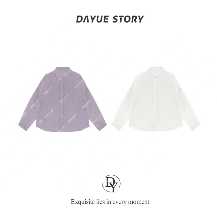 DAYUE【花朝夕拾】髙定品质~自带肌理感轻盈透气！夏季轻薄百搭衬衫