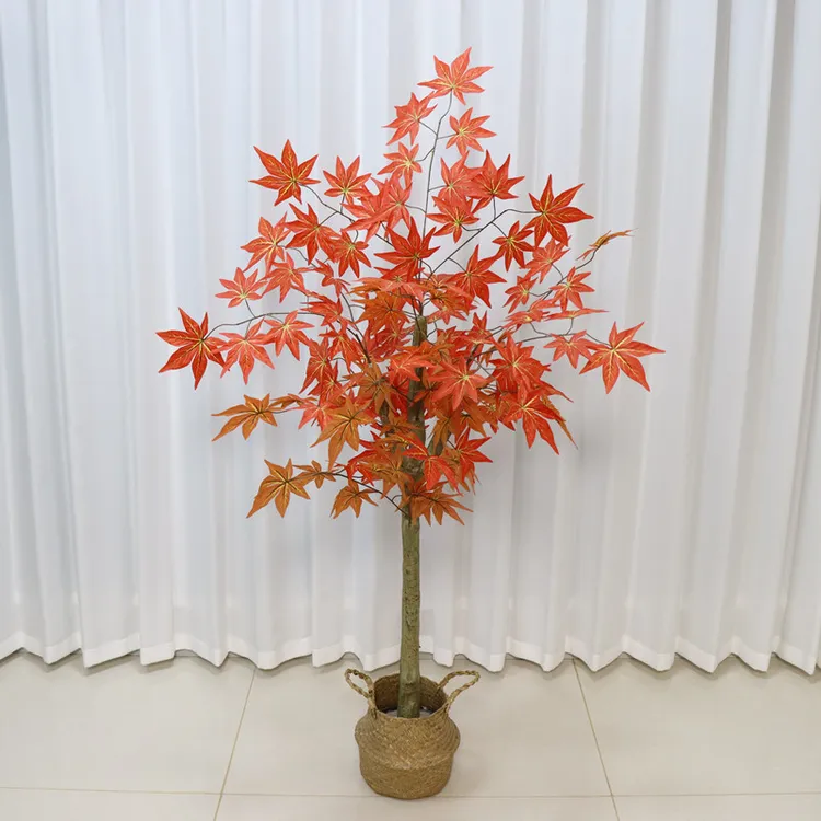  北欧简约风仿真枫树红枫大型室内外落地绿植盆景盆栽装饰