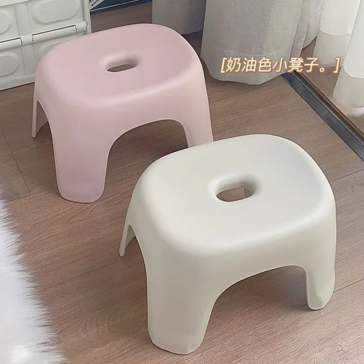 家用加厚塑料矮凳儿童小板凳浴室防滑孕妇成人老人洗澡换鞋小凳子