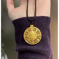 合金吊坠 八宝罗盘黄财神