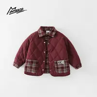 MOMOCO秋冬新款男童时尚假两件棉衣休闲百搭棉服外套77430101014