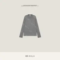 MRHALA 若绢多彩廓形圆领绒感澳毛细织针长袖上衣女 LM58028