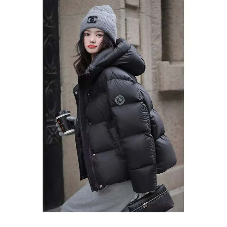 雪山系列2.0 90国标白鹅绒 短款时尚连帽羽绒服情侣加厚保暖88026