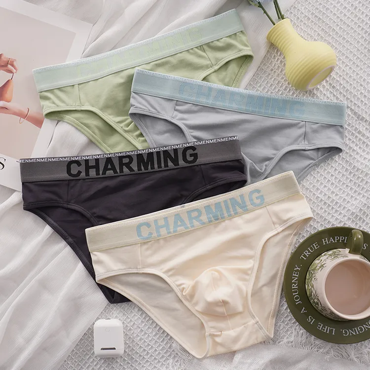 3条装内裤男士三角青少年透气男生三角裤衩短裤男款舒适底裤裤头