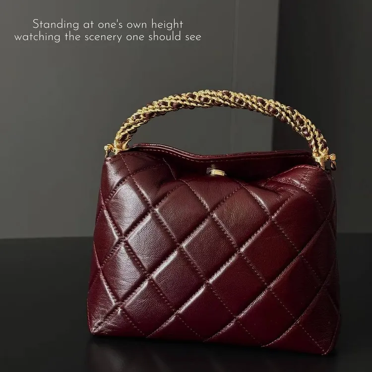 Singularity Me 12A 7197 编织麻花手柄菱形格手提包手拎包