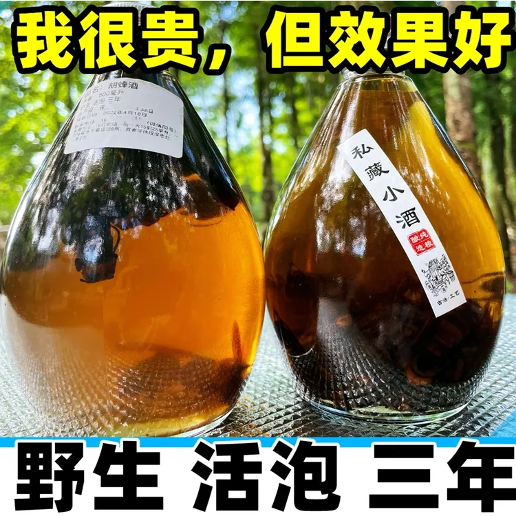 虎头蜂酒金环胡蜂酒黄蜂酒地蜂酒马蜂酒野生农家自泡三年直接用