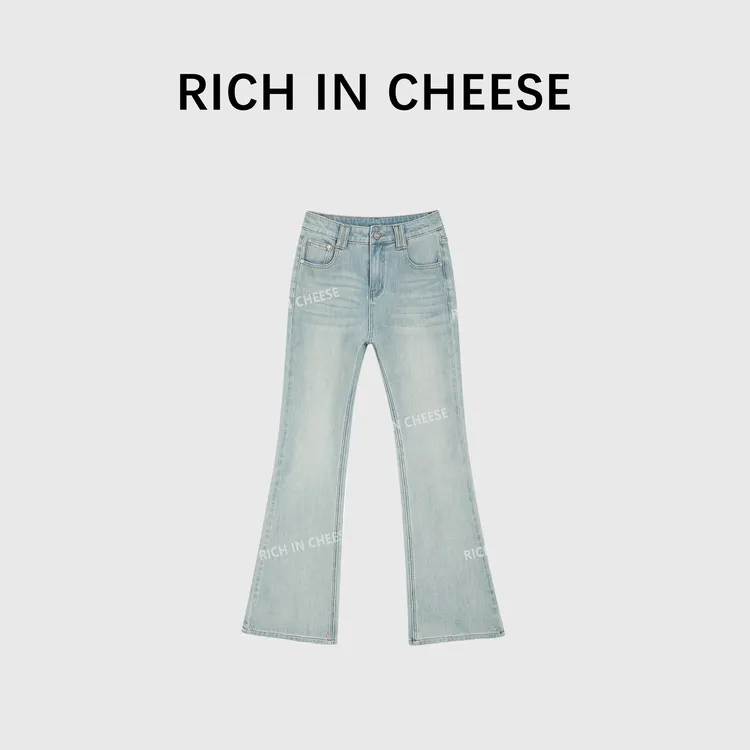 RICHINCHEESE 高定四面弹喇叭裤 超模大长腿弹力喇叭牛仔裤夏秋