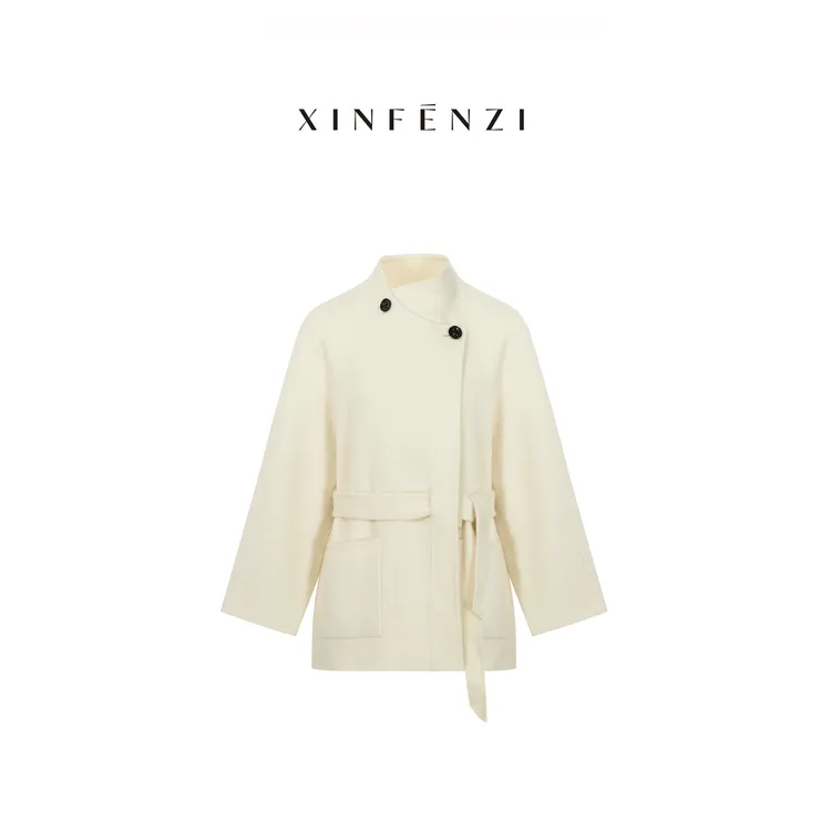 【贝尼斯】XINFENZI 羊驼毛立领设计短款大衣外套 51294
