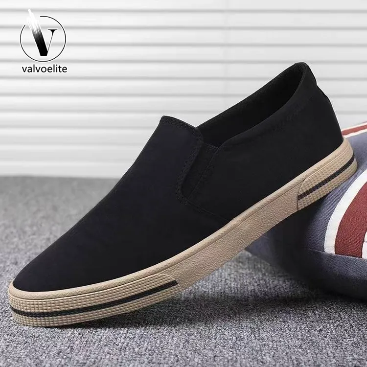 VALVOELITE男鞋时尚帆布鞋新款帕拉鞋男士一脚蹬软底透气休闲鞋子