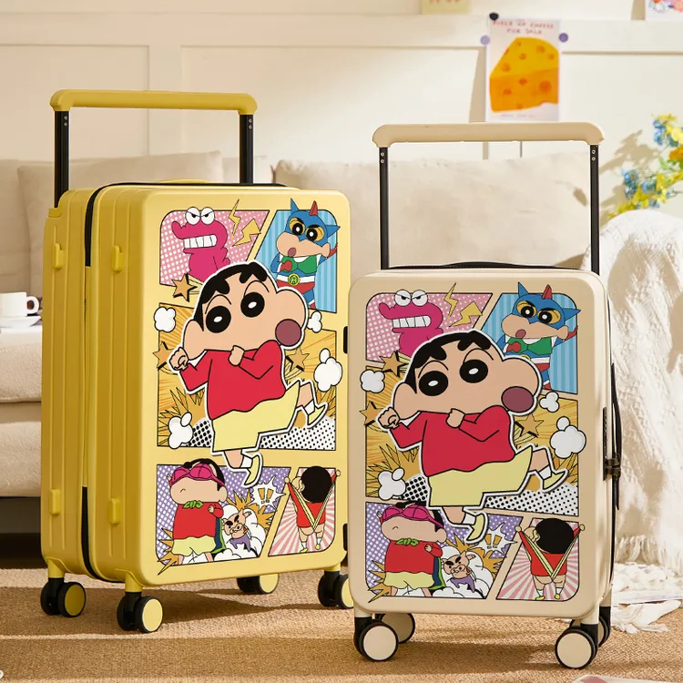 新款蜡笔小新轻量化宽拉杆行李箱女20寸密码登机箱多色可选旅行箱