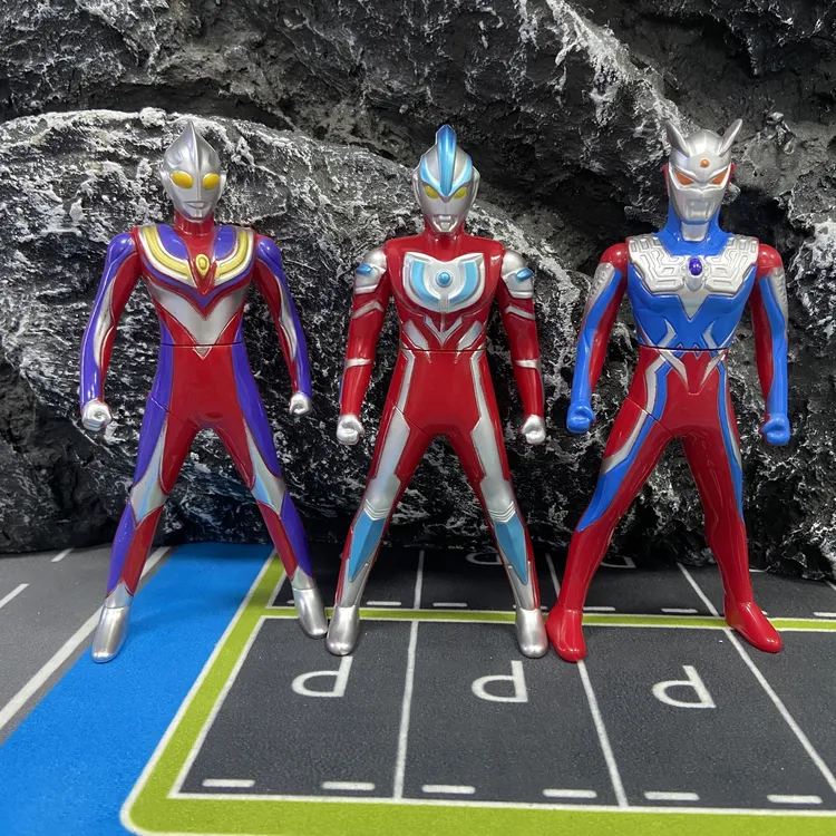 会旋转的奥特曼银河玩偶趣味摆件按压腿部360度旋转手办塞罗玩具