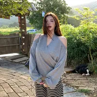 王葡萄【条阔清风】微胖MM慵懒条纹阔腿裤女秋季新款显瘦DM1319