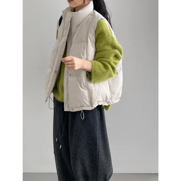 冬日小暖包 韩系休闲简约羽绒马甲女新90白鸭绒背心外套