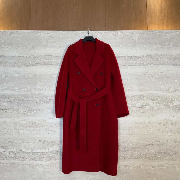 TANTAN轻奢大牌设计系带氛围秋冬毛呢大衣4176